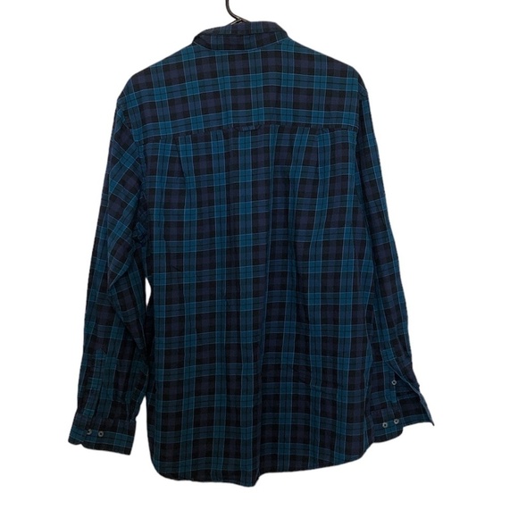 CLUB ROOM Shirt Men's Size XL Green Blue 100% Cotton Button Down Plaid Print - Picture 3 of 9